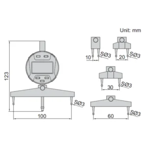 Đồng hồ so đo bán kính Insize 2183