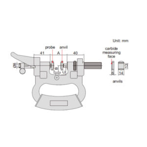 Đồng hồ đo độ dày vật liệu Insize 2186-125