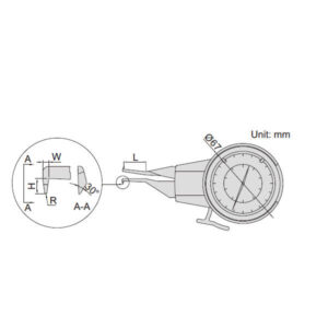 Ngàm kẹp đo trong loại đồng hồ Insize 2222-60