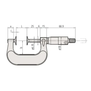 Panme đo bước răng cơ khí Mitutoyo 123-102