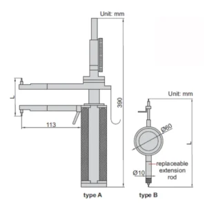 Đồng hồ đo ren côn trong Insize 2231-6