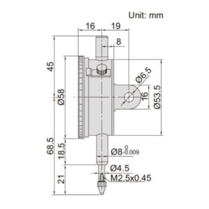 Đồng hồ so cơ khí loại tiêu chuẩn Insize 2308-5A