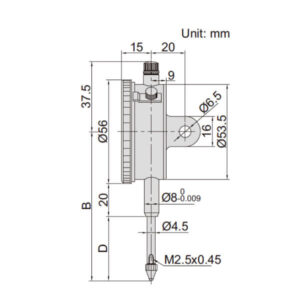 Đồng hồ so cơ khí hành trình dài Insize 2310-20FA