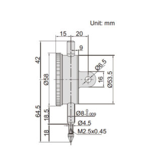 Đồng hồ so cơ khí một vòng đo Insize 2316-05