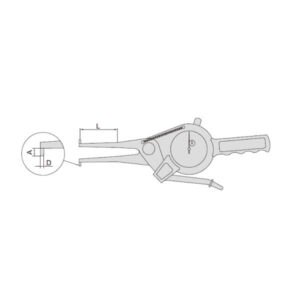 Ngàm kẹp đo trong loại đồng hồ Insize 2321-55