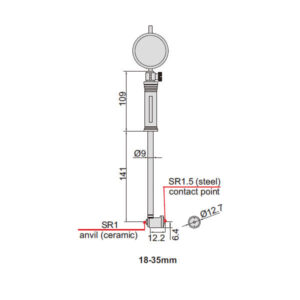 Đồng hồ đo lỗ cơ khí Insize 2322-35A