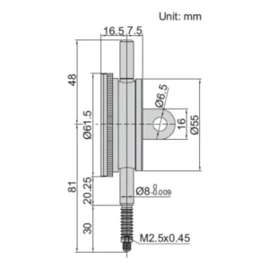 Đồng hồ so cơ khí chống nước Insize 2324-10FA
