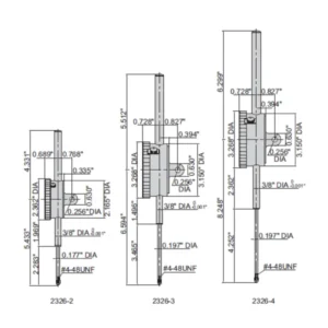 Đồng hồ so cơ khí hành trình dài hệ inch Insize 2326-4