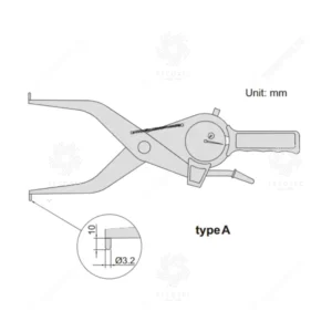 Compa đồng hồ đo trong dải lớn Insize 2334-215