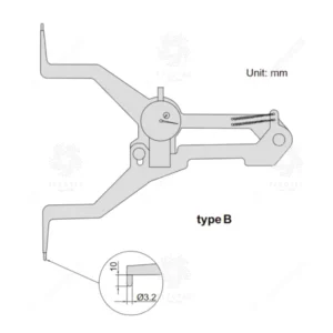 Compa đồng hồ đo trong dải lớn Insize 2334-355