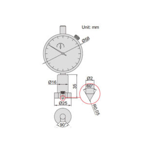 Đồng hồ đo độ dày biên dạng bề mặt Insize 2344