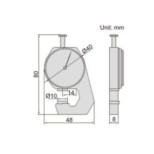 Đồng hồ đo độ dày Insize 2361
