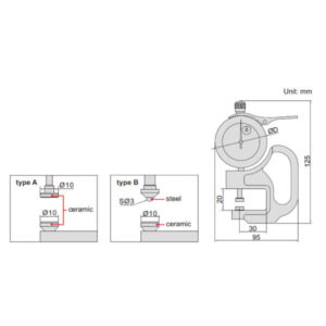 Đồng hồ đo độ dày Insize 2364-1