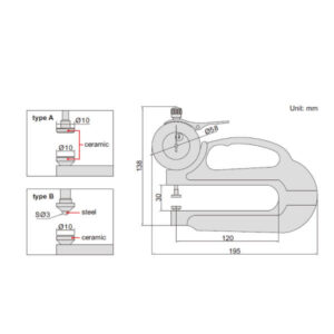 Đồng hồ đo độ dày Insize 2365-10B