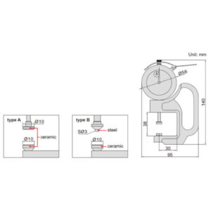 Đồng hồ đo độ dày Insize 2366-30