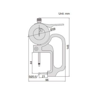 Dụng cụ đo độ dày ống Insize 2367-10A