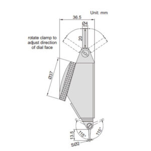 Đồng hồ so chân gập dải đo lớn Insize 2386-16A