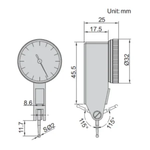 Đồng hồ so chân gập Insize 2895-08