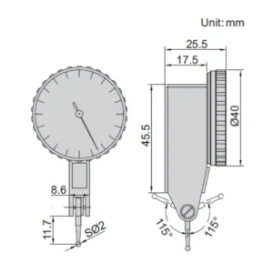 Đồng hồ so chân gập Insize 2897-02