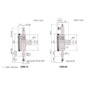 Đồng hồ so cơ khí Mitutoyo loại đặc biệt series 2915S-10 3 Đồng hồ so cơ khí Mitutoyo loại đặc biệt series 2915S-10