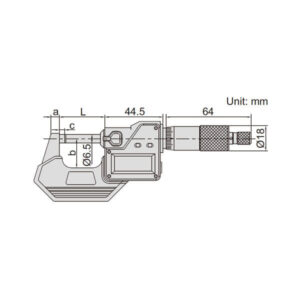 Panme điện tử đo ngoài Insize 3101-25FA