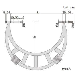 Panme cơ khí đo ngoài dải đo lớn Insize 3205-400