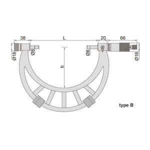 Panme cơ khí đo ngoài có thể thay đổi đầu đo Insize 3206-400