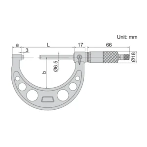 Panme cơ khí đo ngoài trục dài Insize 3209-25