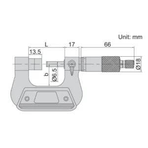 Thước panme cơ khí đầu đo lớn Insize 3234-25A