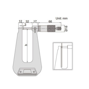 Panme cơ khí đo độ dày tấm kim loại Insize 3239-253