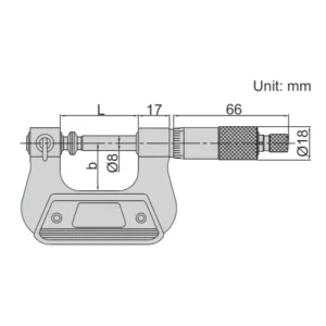 Thước panme cơ khí vạn năng trục chính không quay Insize 3280-150A