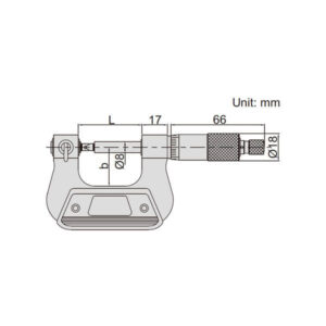 Panme cơ khí đo đường kính chân ren Insize 3281-50A