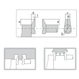 Thước panme cơ khí đầu đo dạng mỏ Insize 3283-150A