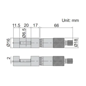 Thước panme cơ khí đo dây Insize 3285-10