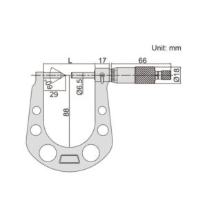 Panme cơ khí đo độ dày phanh đĩa Insize 3288-33A