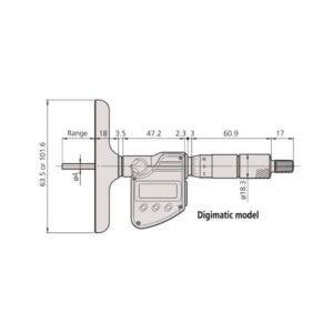 Panme đo sâu điện tử Mitutoyo Series 329-250-30