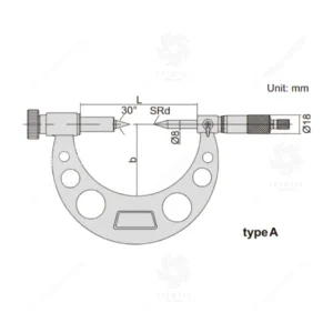 Panme đo đường kính bánh răng Insize 3297-100