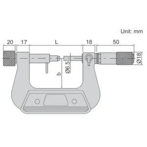 Thước panme gắn đồng hồ so Insize 3331-125A