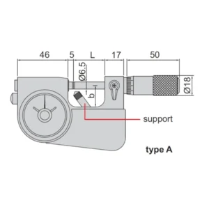Thước panme đồng hồ Insize 3332-100