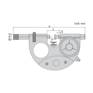 Thước panme đồng hồ Insize 3335-50