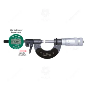 Panme cơ khí đo ngoài có đầu gắn đồng hồ so Insize 3346-25