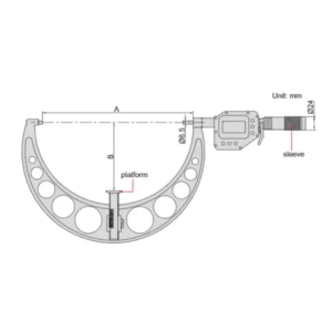 Thước panme điện tử độ chính xác cao Insize 3351-125