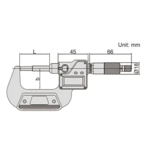 Panme điện tử đo đường kính rãnh Insize 3532-125BA