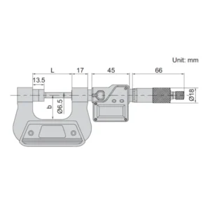 Thước panme điện tử đầu đo lớn Insize 3534-25A