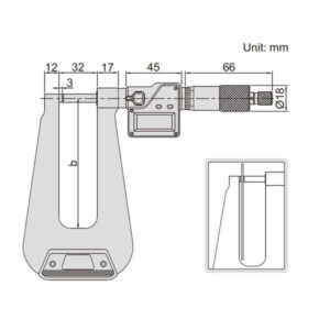 Panme điện tử đo độ dày tấm kim loại Insize 3539-253A