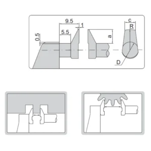 Thước panme điện tử đầu đo dạng mỏ Insize 3583-175A