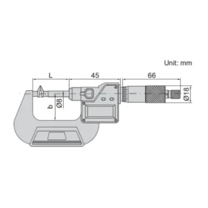 Thước panme điện tử đầu đo dạng mỏ Insize 3583-75A