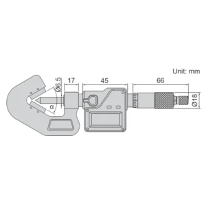 Thước panme điện tử đầu đo chữ V Insize 3590-255A