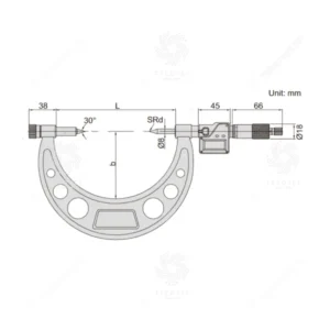 Panme điện tử đo bánh răng Insize 3597-100