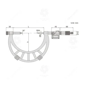 Panme điện tử đo bánh răng Insize 3597-400